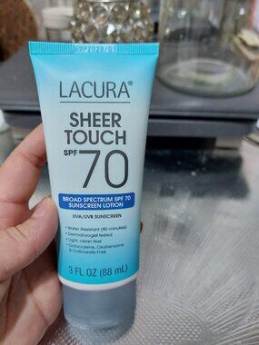 Lacura Sheer Touch SPF 70 Sunscreen Lotion Summer Must Have Small For Travel